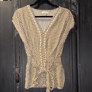 Max Studio Floral Smocked Waist Peplum Blouse